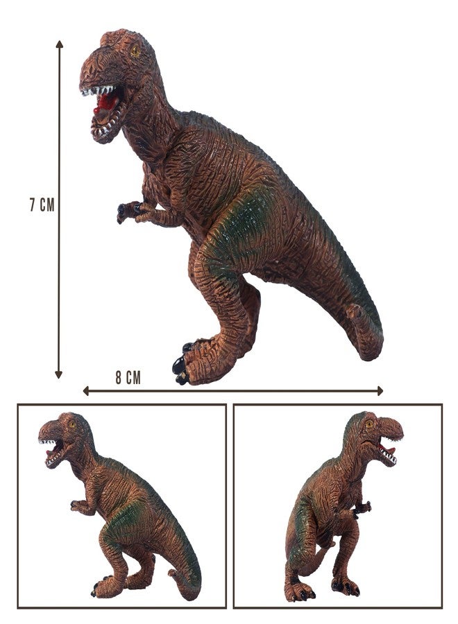 CRYA مجسم ديناصور تي ريكس من كرايا، ألعاب ديناصور تيرانوصور ريكس واقعية للأطفال، لعبة تيرانوصور ريكس بطول 6 سم للعب والعرض، ألعاب ديناصورات جوراسية تعليمية للأولاد والبنات (تيرانوصور ريكس صغير) - Image 5